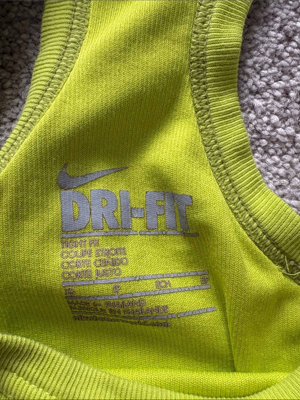 Nike Lime Racerback Tank Top - Picture 2 of 3